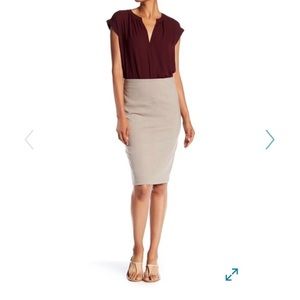 Philosophy Hidden Zip Midi Skirt